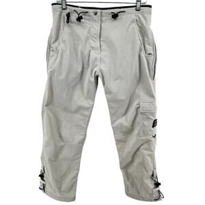 686 Ski Cargo Pants Winter Snow Relaxed Straight Snowboarding White S 32x29